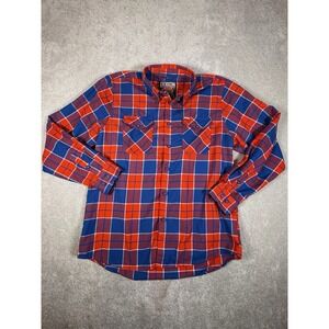 Harley-Davidson Red and Blue Plaid Button-Down Shirt